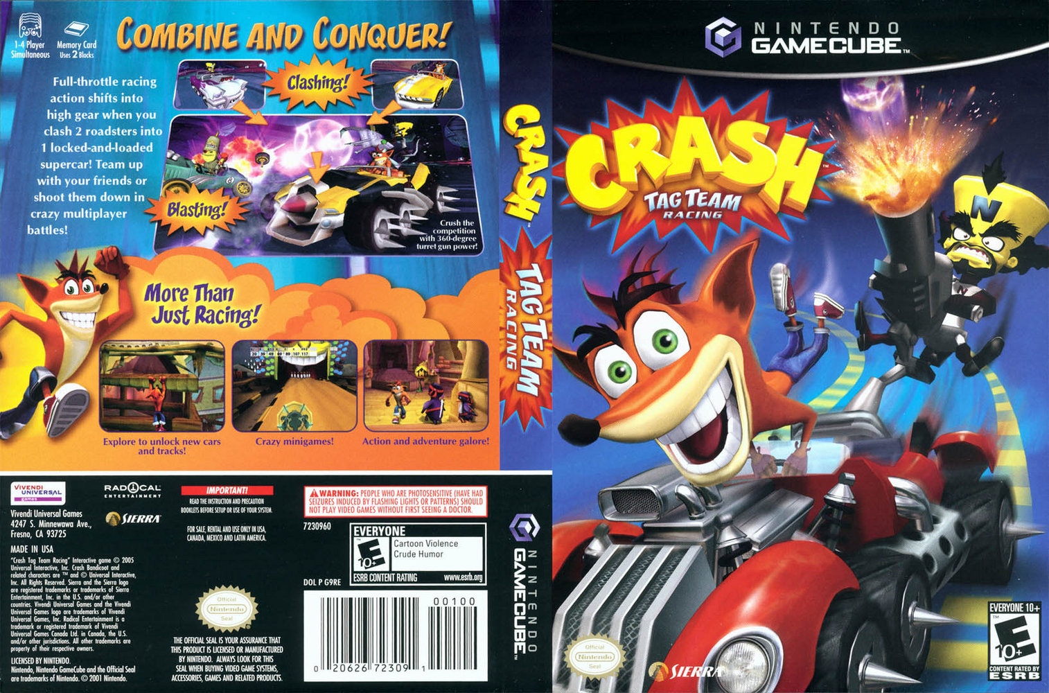 Crash Tag Team Racing Cover - Click for full size image